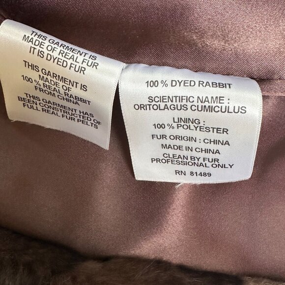 Michael Kors Soft Rabbit Fur Vest Brown Small - Picture 6 of 6